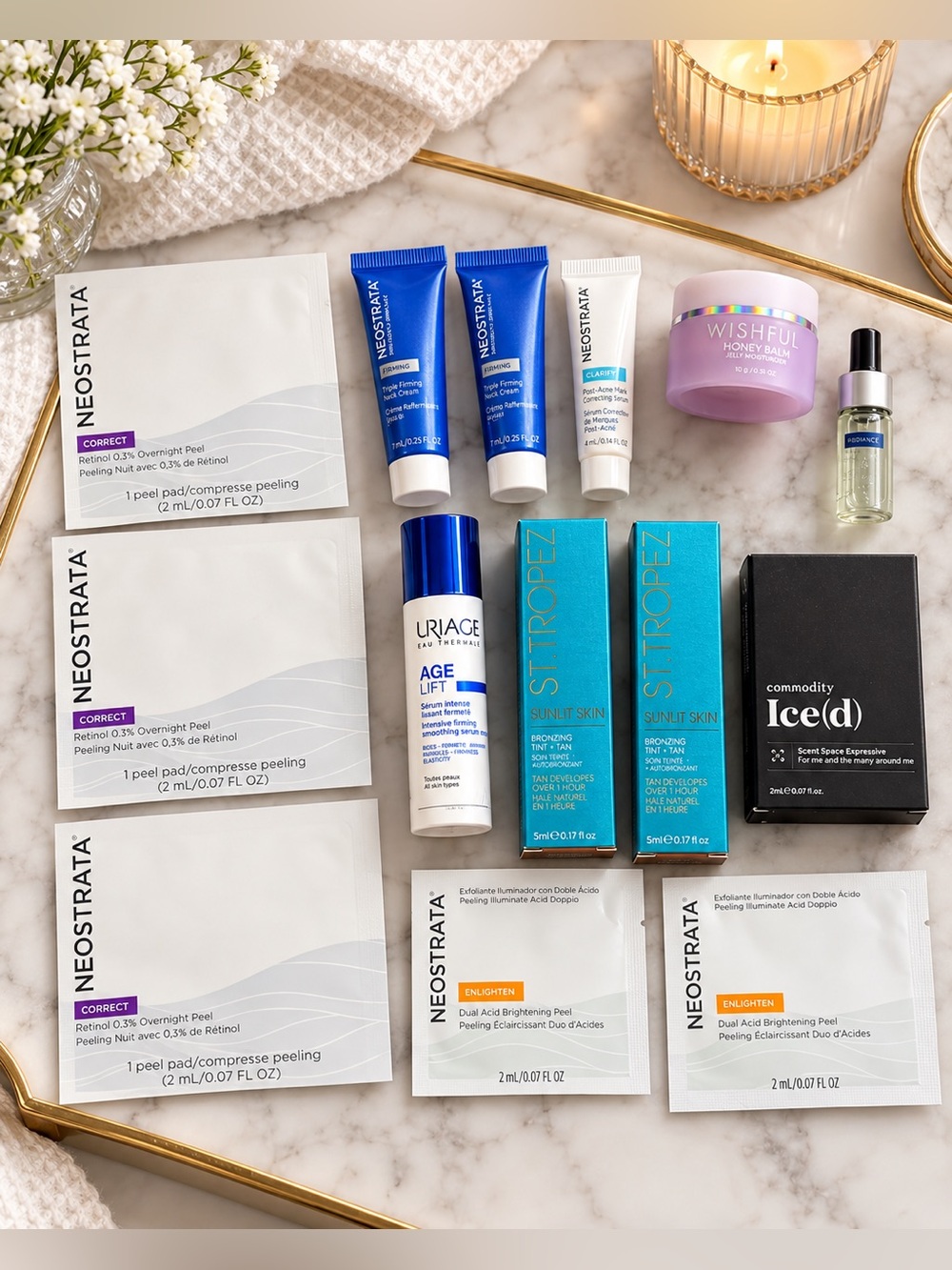 Neostrata St Tropez Uriage Skincare Beauty Sample Bundle 14 Pieces